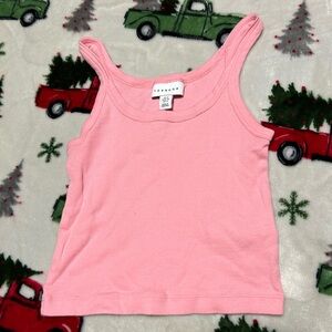 Pink Topshop Cropped Tank